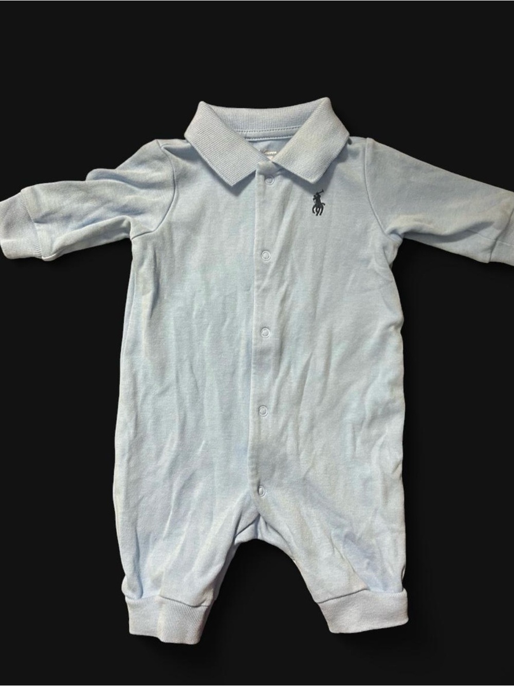 Ralph Lauren Light Blue Polo One-Piece Bodysuit
